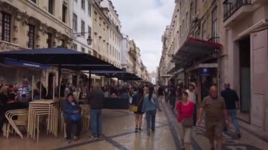 Lisbon, Portugal - February 20, 2018: City street view of Lisbon, travel concept