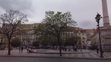 Lisbon, Portugal - February 20, 2018: City street view of Lisbon, travel concept