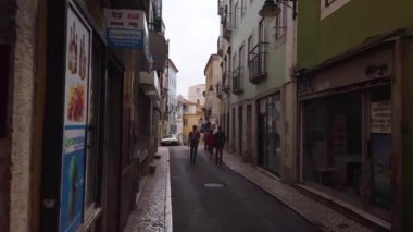 Lisbon, Portugal - February 20, 2018: City street view of Lisbon, travel concept