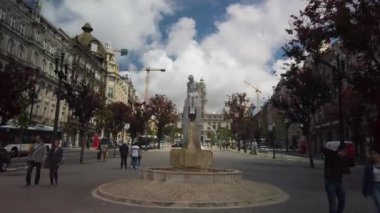 Lisbon, Portugal - February 20, 2018: City street view of Lisbon, travel concept