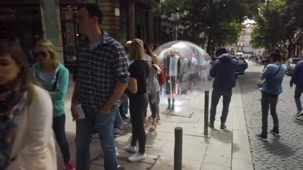 Porto Portugalia Iunie 2019 Spectacol Artistic Linie Pentru Librăria Lello — Videoclip de stoc