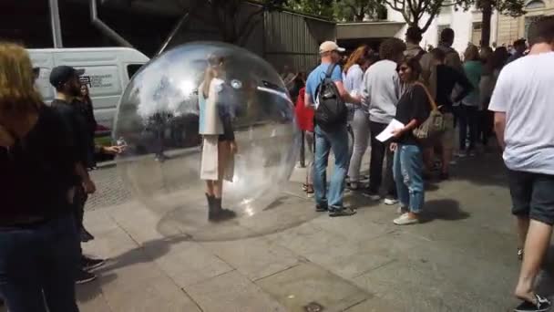 Porto Portugal June 2019 Artistic Performance Line Lello Irmeo Book — Video Stock