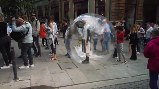 Porto Portugal June 2019 Artistic Performance Line Lello Irmeo Book — Stok Video