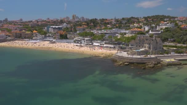 Stadsbild Portugal Europa Antenn Drönare — Stockvideo