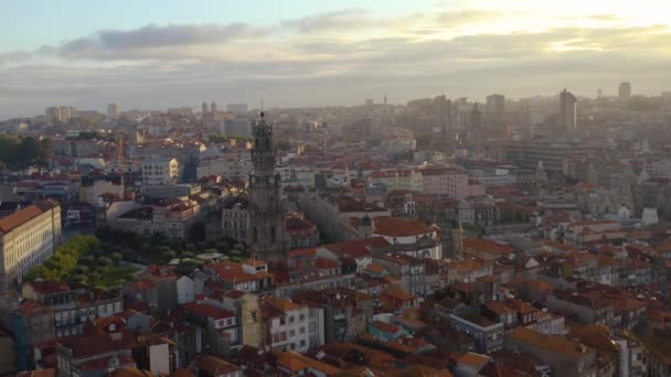Cityscape Στην Πορτογαλία Ευρώπη Εναέρια Άποψη Drone — Αρχείο Βίντεο