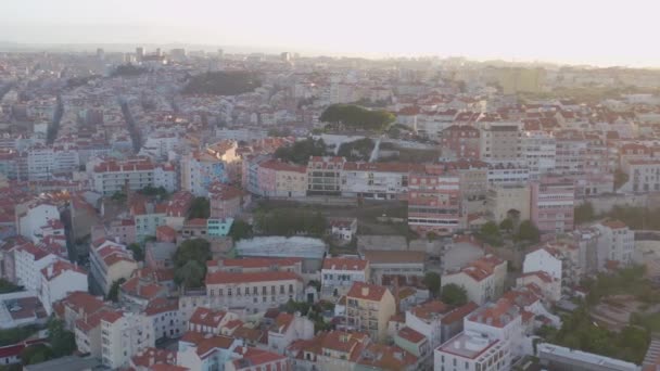 Stadsbild Portugal Europa Antenn Drönare — Stockvideo