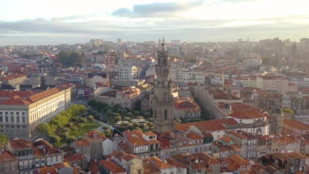 Cityscape Portugal Europe Aerial Drone View — Stock Video