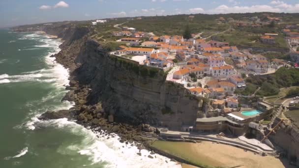 ポルトガル ヨーロッパ 4K空中ドローンビューの街並み — ストック動画