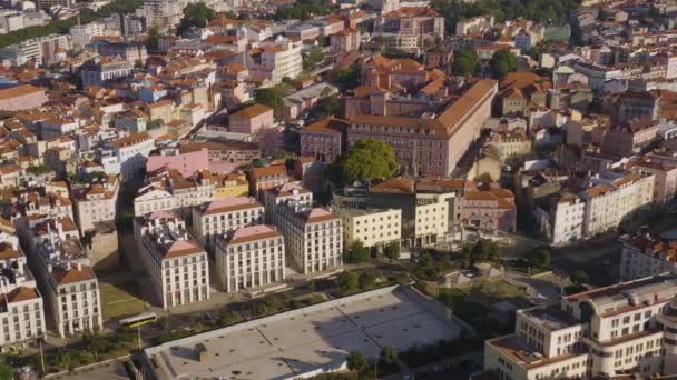 Cityscape Portugalsku Evropa Air Drone View — Stock video