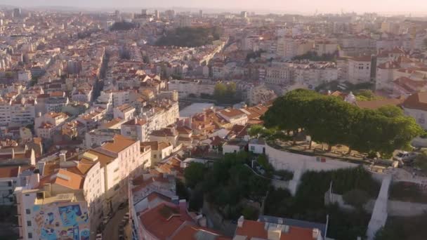 Krajobraz Miejski Portugalii Europie Widok Lotu Ptaka — Wideo stockowe