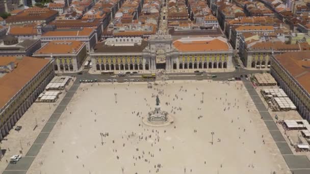 Stadsgezicht Portugal Europa Lucht Drone View — Stockvideo