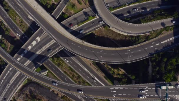 Ogromny Węzeł Drogowy Autostrady Pobliżu Podziemnych Jaskiń Transportowych Haifa Widok — Wideo stockowe