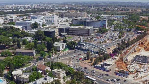 Aerial Drone View Tel Aviv Business Skyline Ισραήλ — Αρχείο Βίντεο