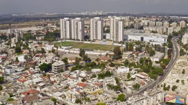 Stadtzentrum Von Ramleh Israel Drohnenansicht — Stockvideo
