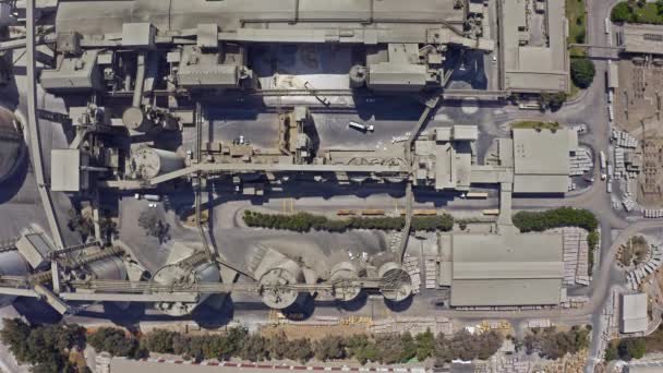 Luftaufnahme Eines Riesigen Industriekomplexes Nesher Israel Drohne — Stockvideo