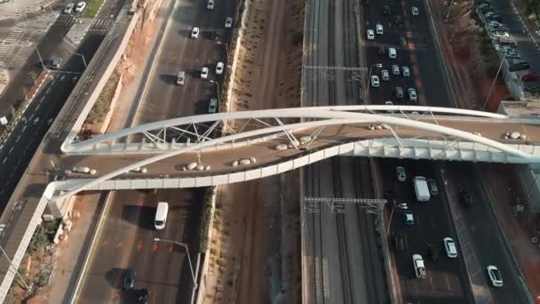 Израиль Тель Авив Февраля 2017 Года Центр Тель Авива Транспорт — стоковое видео