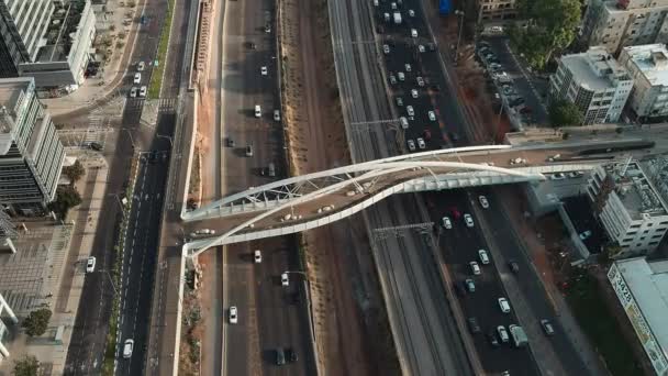 Israel Tel Aviv Febrero 2017 Centro Transporte Tel Aviv Imágenes — Vídeo de stock