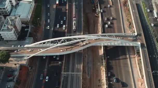 Israel Tel Aviv Febrero 2017 Centro Transporte Tel Aviv Imágenes — Vídeos de Stock