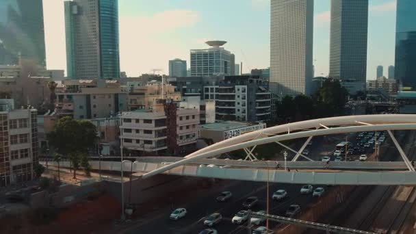 特拉维夫 以色列 2019年9月22日 市中心 4K空中楼阁 — 图库视频影像