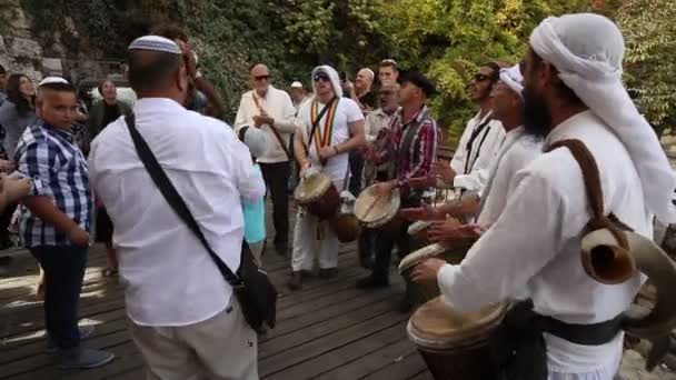 Jerusalem Israel September 2019 Bar Mitzva Firande Den Gamla Staden — Stockvideo