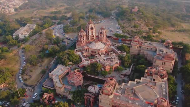 Delhi 2019 Templo Hare Krishna Delhi Aérea — Vídeo de stock