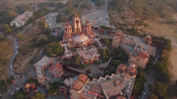 Delhi 2019 Hare Krishna Tempel Delhi Antenn — Stockvideo