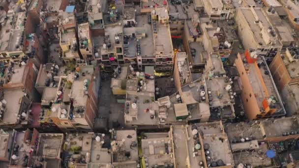 Mumbai India Baraccopoli Dharavi Filmati Droni Aerei — Video Stock