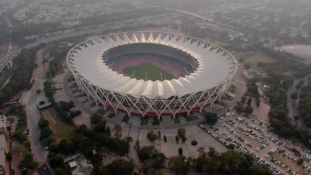 Delhi Índia Estádio Esportivo 2019 Drone Aéreo Footage — Vídeo de Stock