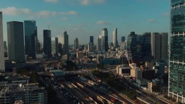 aerial video of cityscape and road with cars