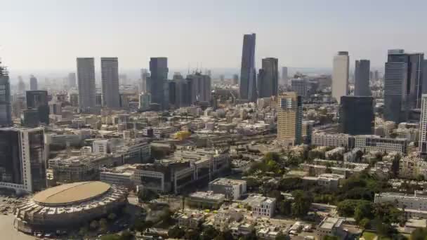 Sul Tel Aviv Belo Dia Verão Drone Aéreo Timelapse Israel — Vídeo de Stock