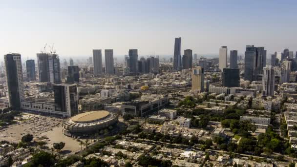 South Tel Aviv Beautiful Summer Day Aerial Drone Timelapse Israel — Stock Video