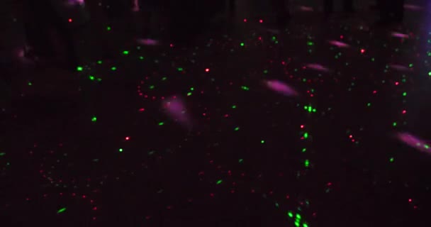 抽象迪斯科和激光在舞蹈地板背景 — 图库视频影像
