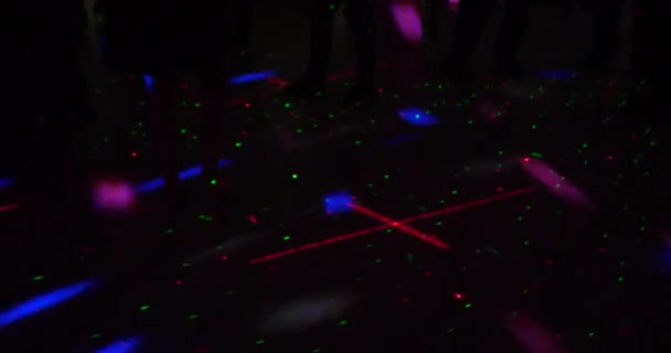 Abstract Disco Laser Lights Dance Floor Background — Stock Video