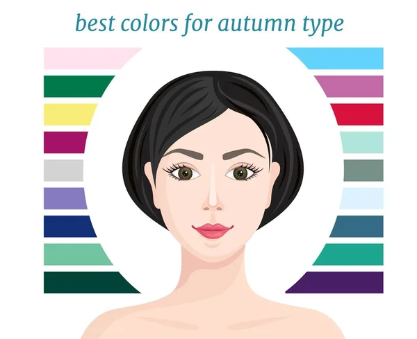 Colores para el tipo de invierno. Ilustración vectorial . — Vector de stock