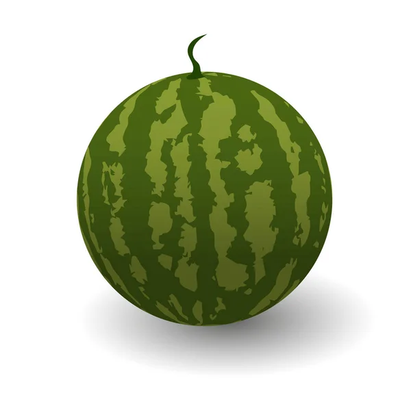 Vektorillustration Von Drei Scheiben Roter Reifer Wassermelone — Stockvektor