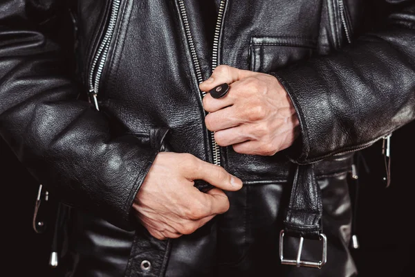 Блокування шкіряних куртках — стокове фото