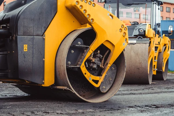 Asfalt tot vaststelling van machines — Stockfoto