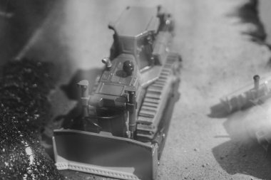 oyuncak traktör kömür madenciliği sahne