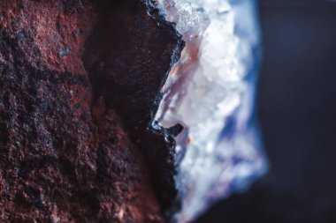 Kristal taş makro mineral yüzey