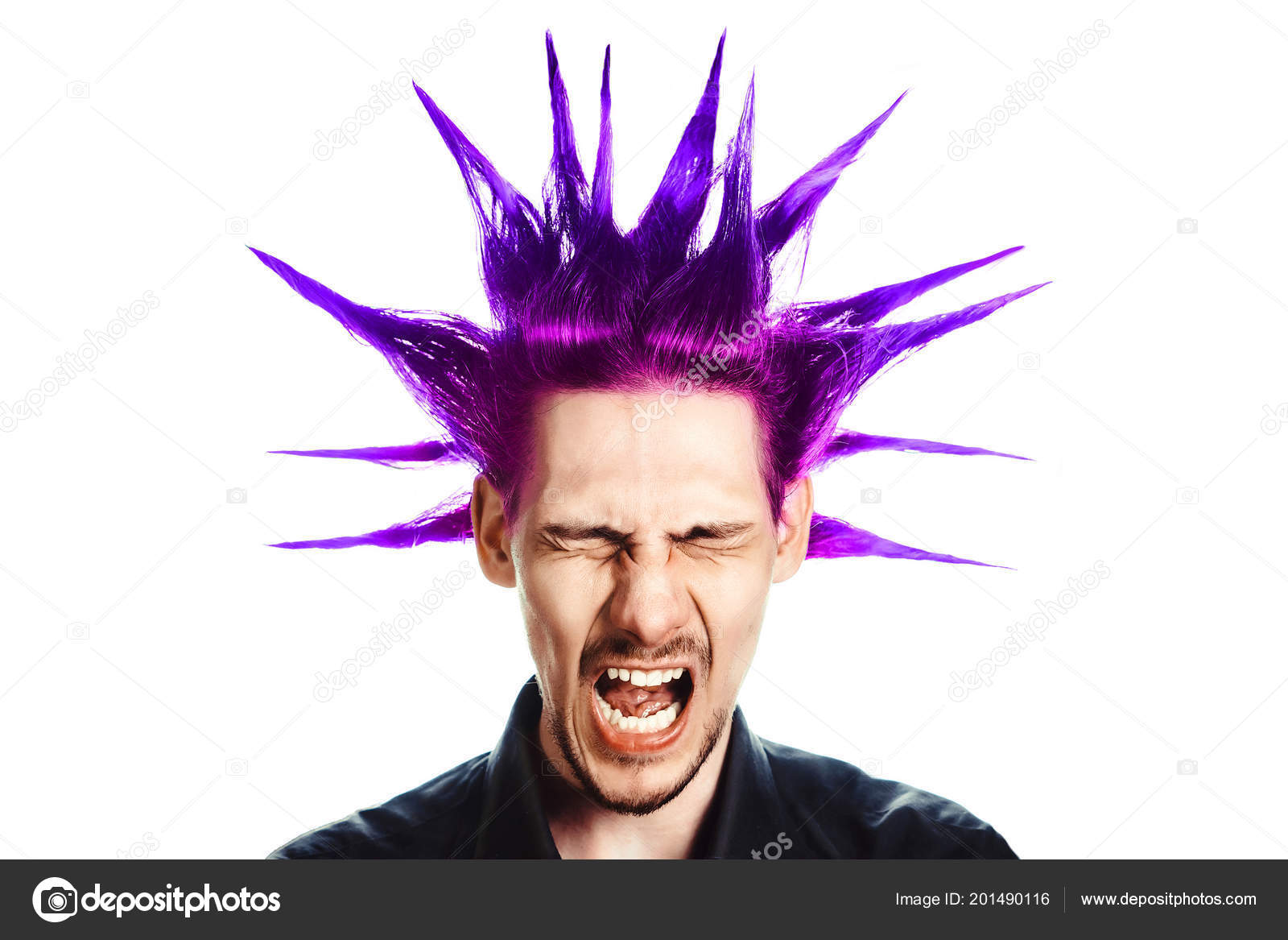 Pictures Purple Guy Hair The Guy With The Purple Hair Screams