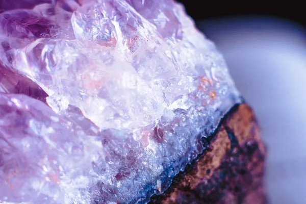 Crystal stone macro mineral surface