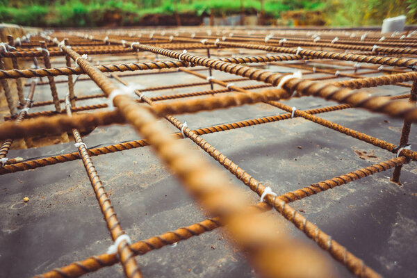 the rebar in the Foundation