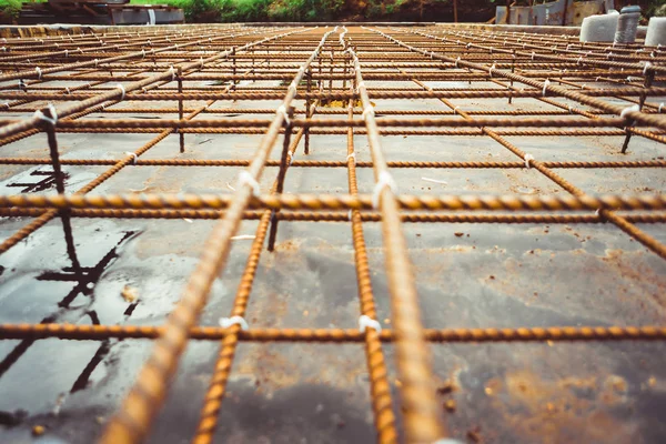 Refuerzo Fundación Preparado Para Verter Hormigón — Foto de Stock