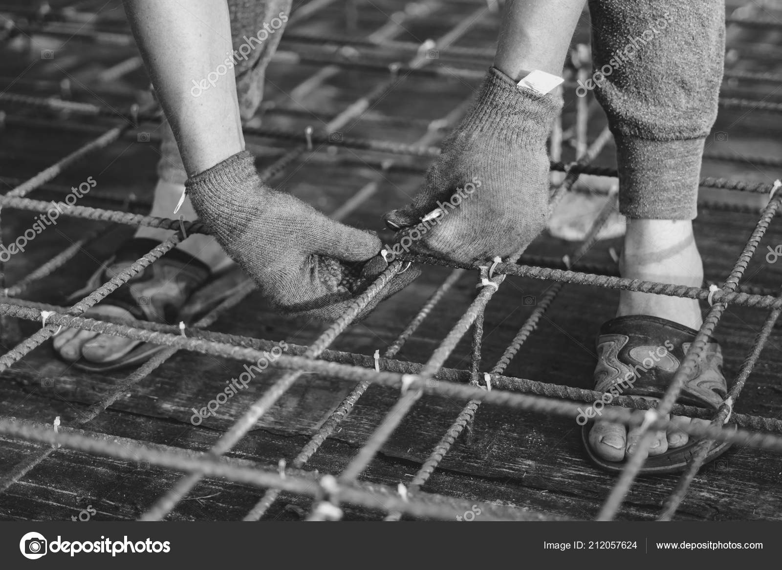 The rebar in the Foundation Stock Photo by ©Venerala 212057624