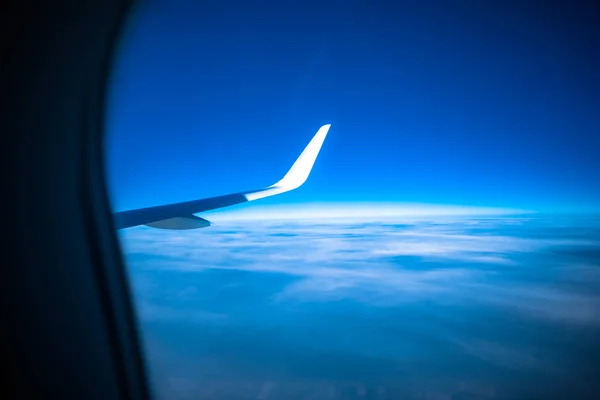 The view from the airplane window — Stock Photo, Image