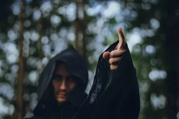 Warlock wijzende vinger — Stockfoto