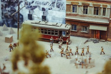 Novokuzneck, Rusya - 26.07.2018: minyatür modeli savaş