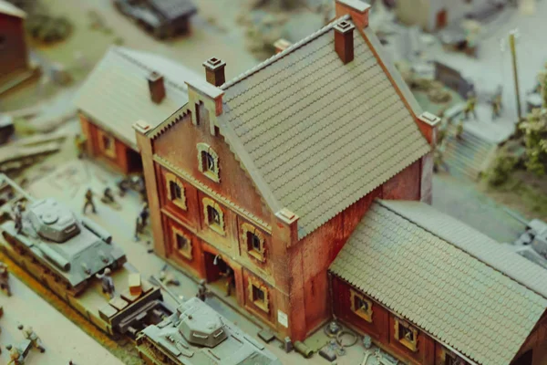 Novokuzneck, Russia - 26.07.2018: miniature model of war — Stock Photo, Image