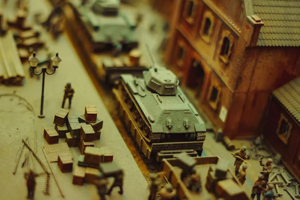 Novokuzneck, Rusia - 26.07.2018: modelo de guerra en miniatura — Foto de Stock