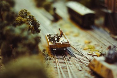 Novokuzneck, Rusya - 26.07.2018: minyatür modeli savaş